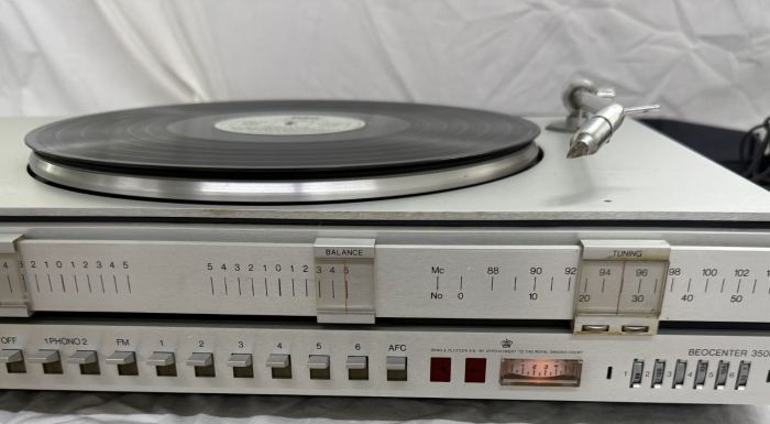 B&O Bang And Olufsen Beocenter 3500 Plattenspieler 1972 silber