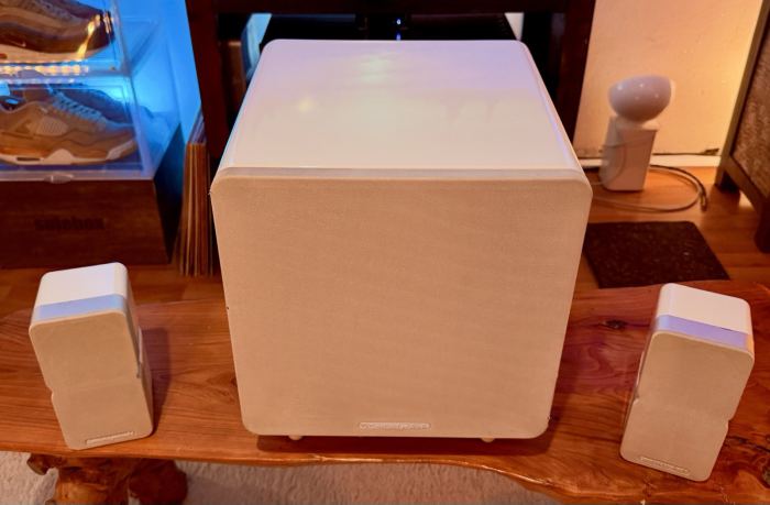 Cambridge Audio Minx Mini 20, High-End-kompakt-Lautsprecher/Klavierlack Weiß-2x