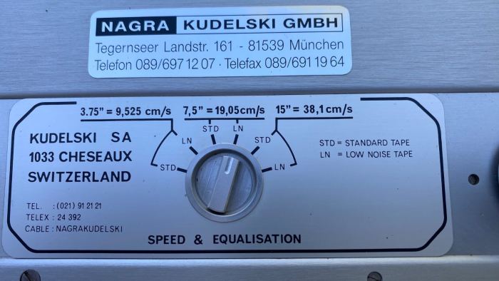 NAGRA  4.2!  Prof. Tonbandgerät & Porta Brace Tasche & Netzteil