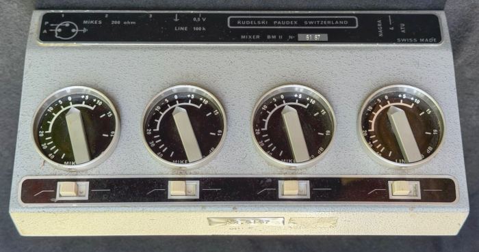 Nagra Kudelski Paudex Mixer BM II, für Nagra III- bzw. Nagra III PT Tonbandgerät