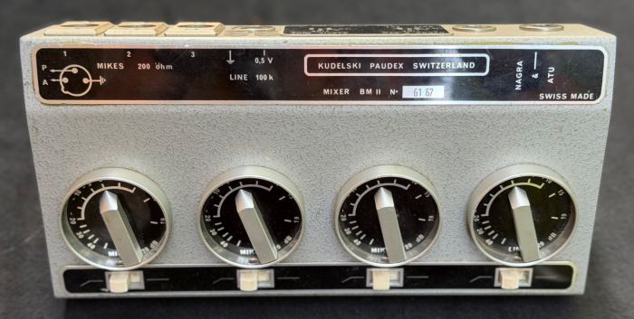 Nagra Kudelski Paudex Mixer BM II, für Nagra III- bzw. Nagra III PT Tonbandgerät