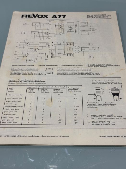 🗺️ Die Schatzkarte für Ihre Bandmaschine: Original REVOX A77 Schaltungssammlung