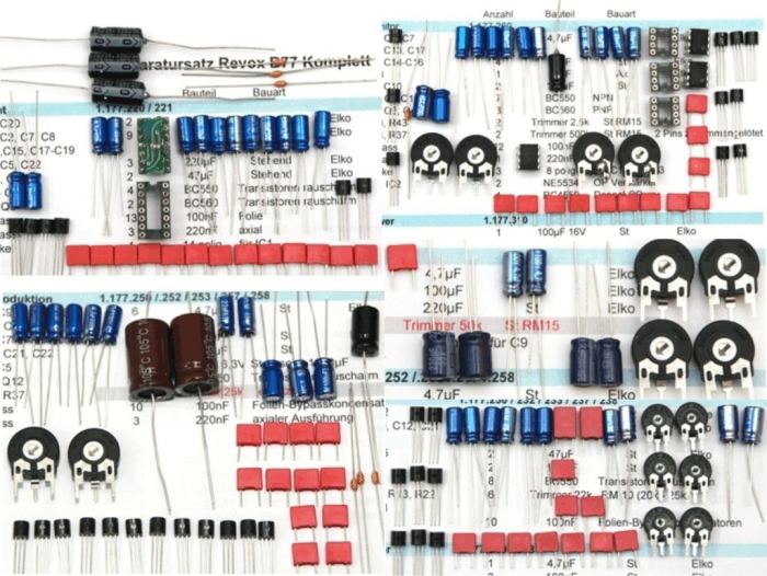 Revox B77 MKI/MKII Premium-Reparatur-Satz, Komplett  Audio+Netzteil 2J. Garantie