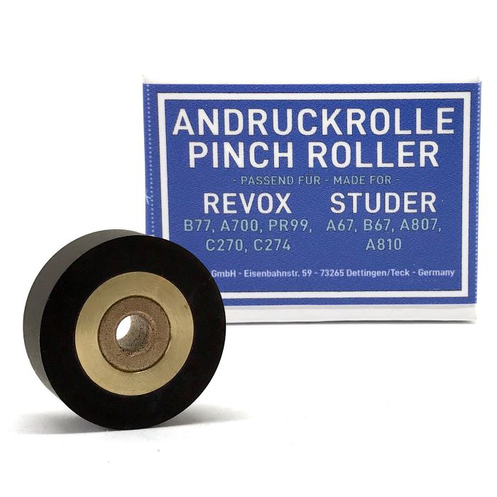 Andruckrolle für Revox B77, A700, PR99, C270, C274 Sinter-Bronze Pinch Roller