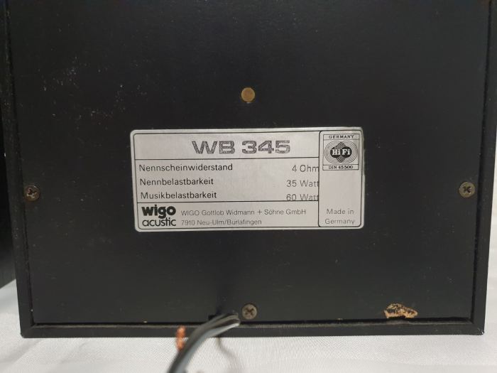 Lautsprecher HiFi Wigo acustic WB 345 2-Weg High-End Vintage