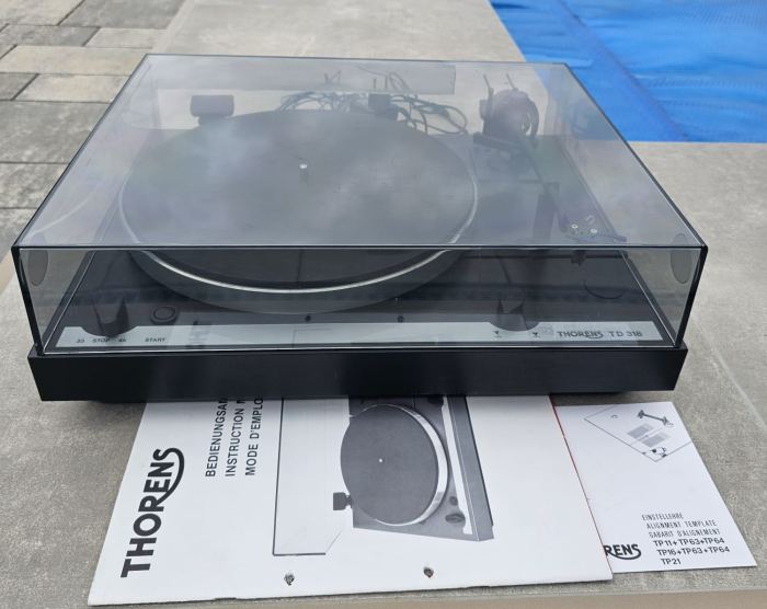 Thorens TD 318 Plattenspieler mit Haube + Anleitung | Vintage 