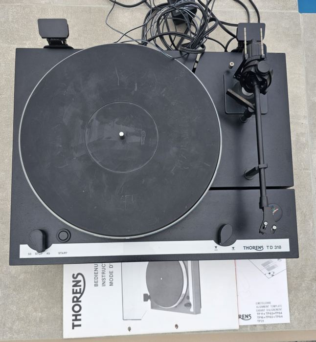 Thorens TD 318 Plattenspieler mit Haube + Anleitung | Vintage 