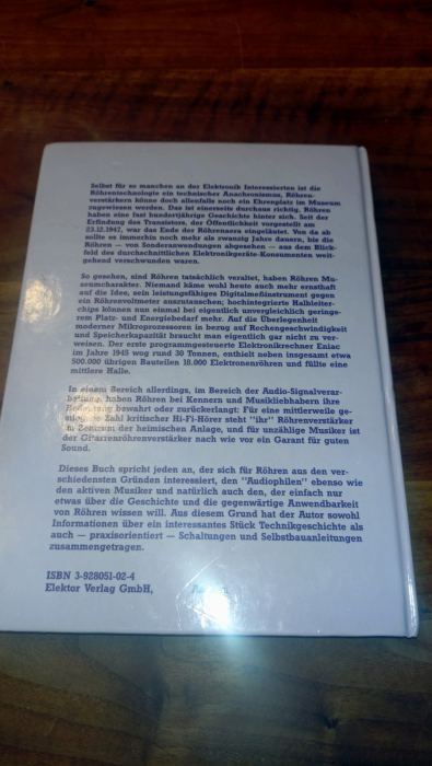 Rainer zur Linde Verstärker in Röhrentechnik Hi-Fi/Gitarre HC DE 1992 ISBN